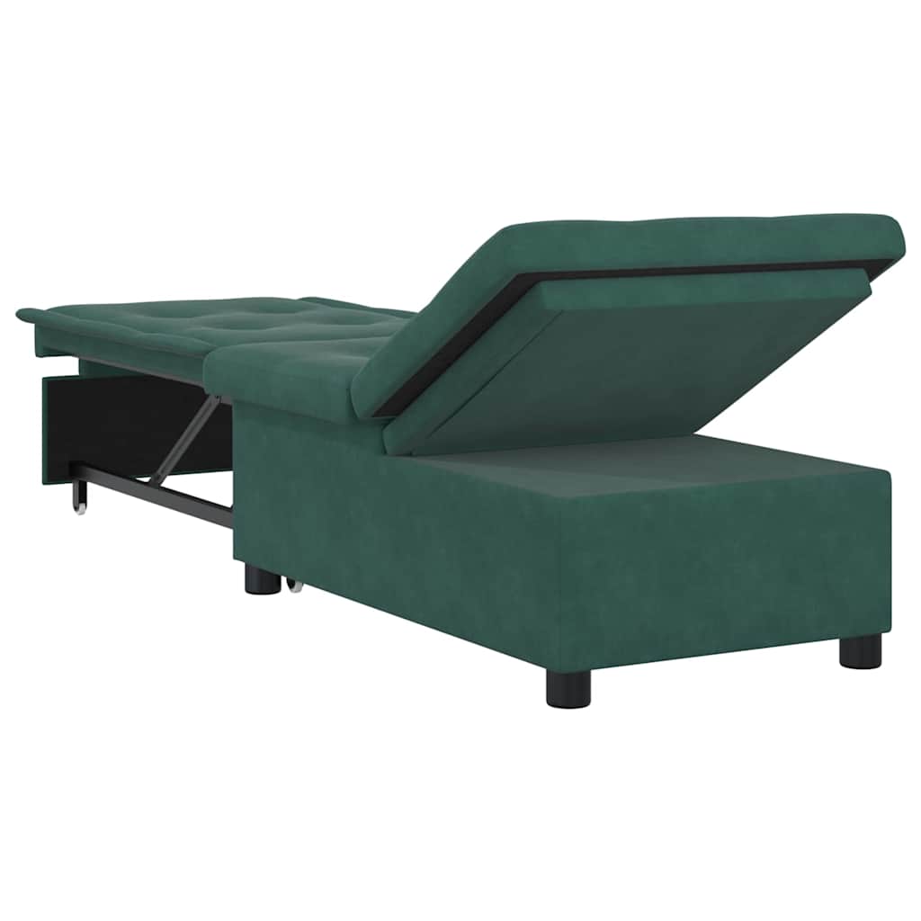 Divano Letto Verde scuro 67 x 194 x 38 cm Velluto