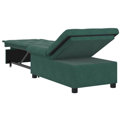 Divano Letto Verde scuro 67 x 194 x 38 cm Velluto