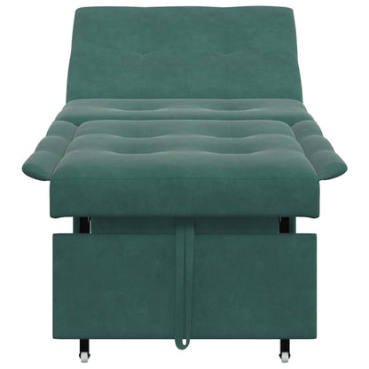 Divano Letto Verde scuro 67 x 194 x 38 cm Velluto