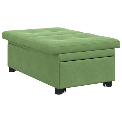 Divano Letto Verde chiaro 67 x 194 x 38 cm Velluto