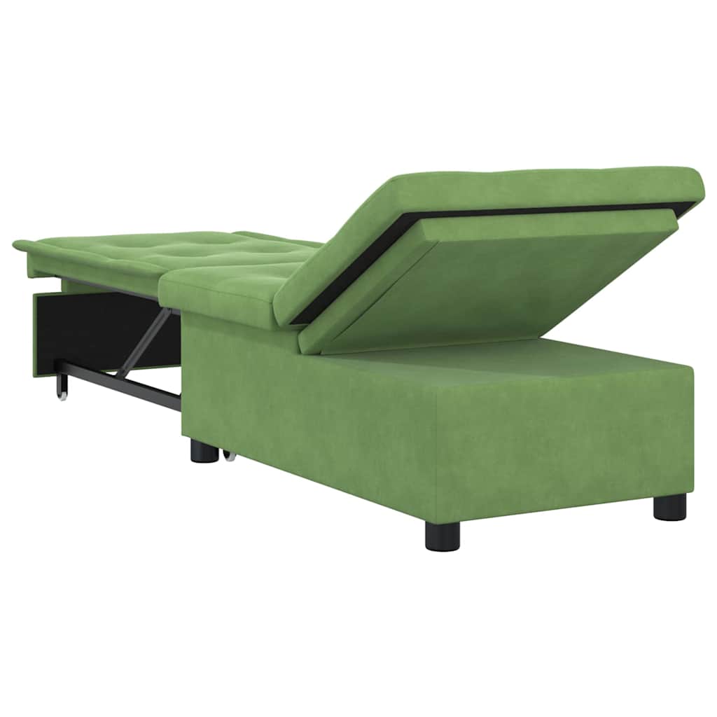 Divano Letto Verde chiaro 67 x 194 x 38 cm Velluto