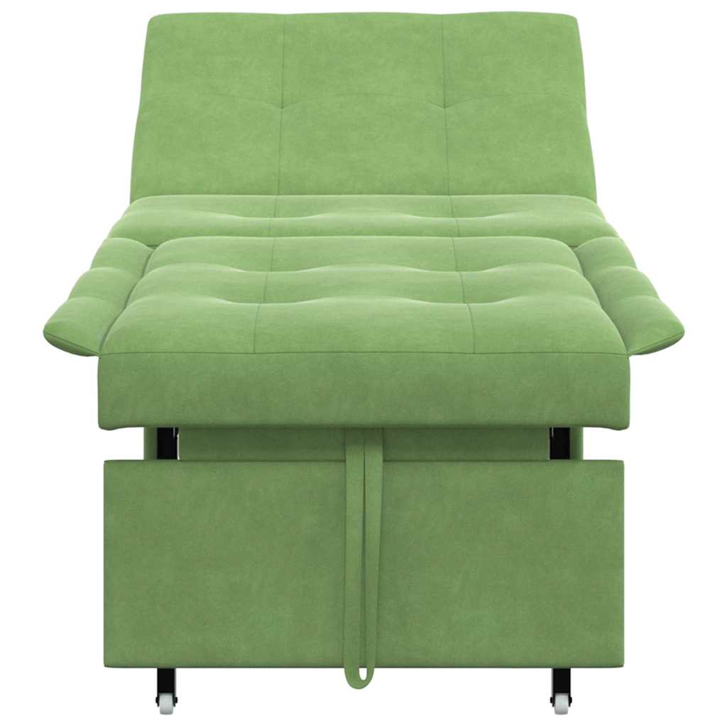 Divano Letto Verde chiaro 67 x 194 x 38 cm Velluto