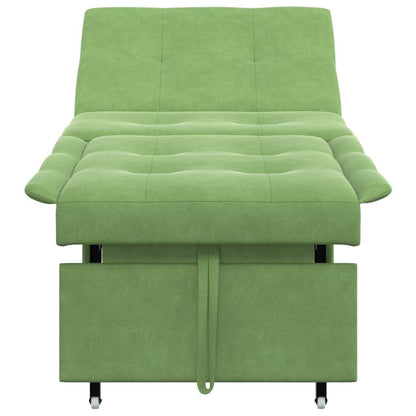 Divano Letto Verde chiaro 67 x 194 x 38 cm Velluto