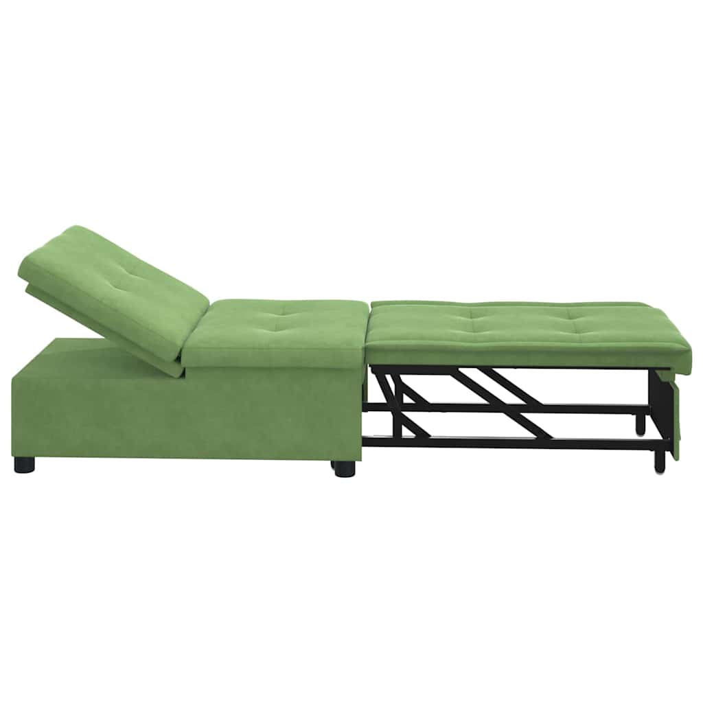 Divano Letto Verde chiaro 67 x 194 x 38 cm Velluto