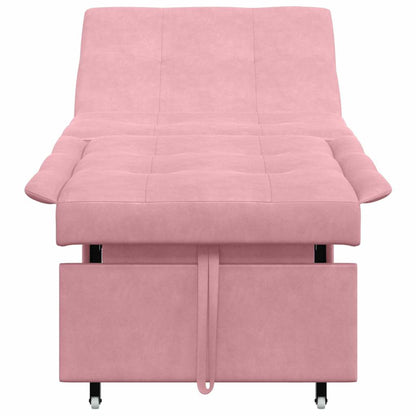 Divano Letto Rosa 67 x 194 x 38 cm Velluto