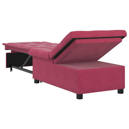 Divano Letto Rosso vino 67 x 194 x 38 cm Velluto