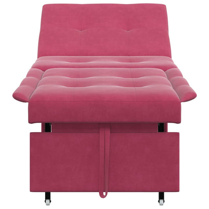 Divano Letto Rosso vino 67 x 194 x 38 cm Velluto