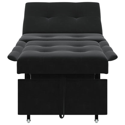 Divano letto Nero 194 x 67 x 82 cm Velluto