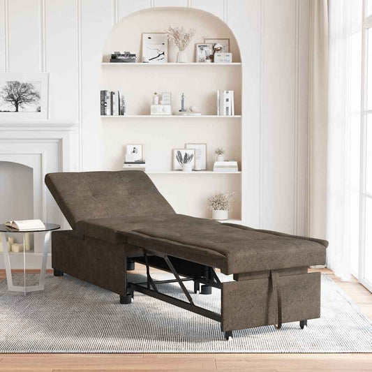 Divano Letto Grigio scuro 67 x 194 x 38 cm