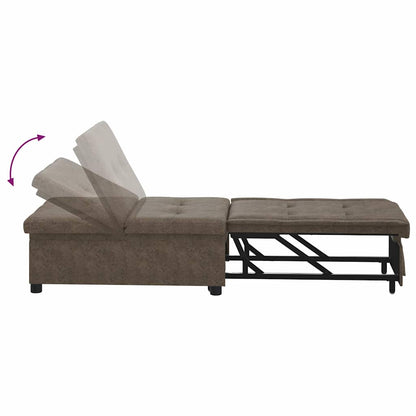 Divano Letto Grigio scuro 67 x 194 x 38 cm