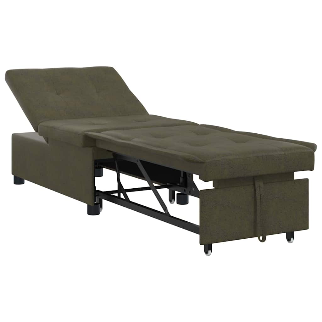 Divano Letto Verde militare 67 x 194 x 38 cm