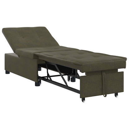Divano Letto Verde militare 67 x 194 x 38 cm