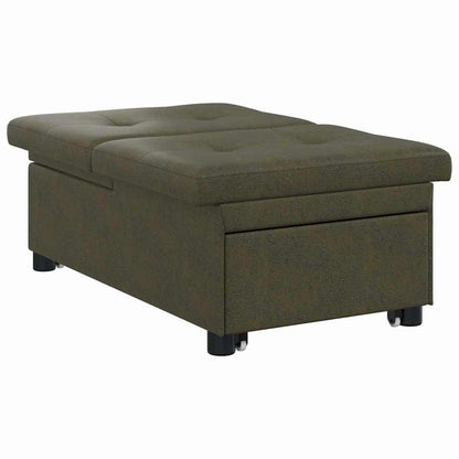 Divano Letto Verde militare 67 x 194 x 38 cm