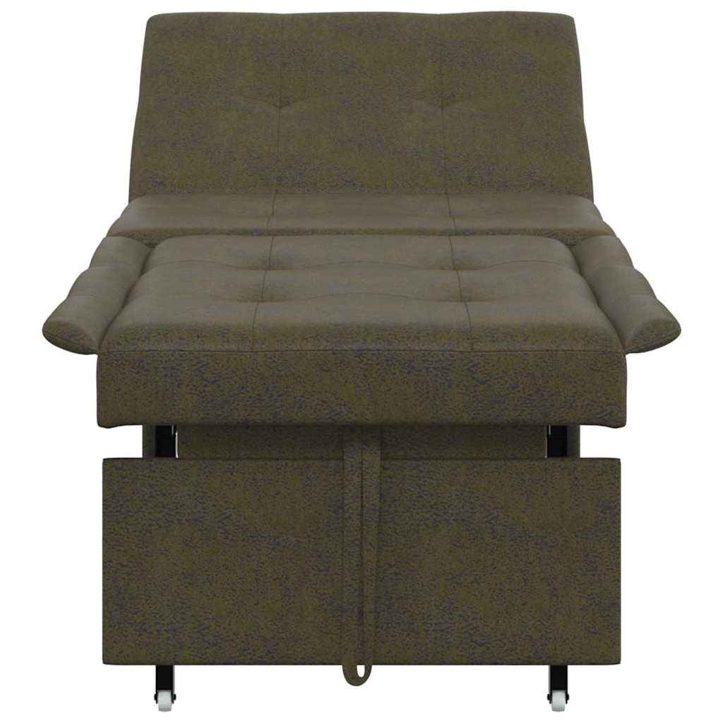 Divano Letto Verde militare 67 x 194 x 38 cm