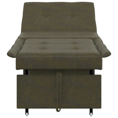 Divano Letto Verde militare 67 x 194 x 38 cm