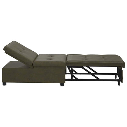 Divano Letto Verde militare 67 x 194 x 38 cm