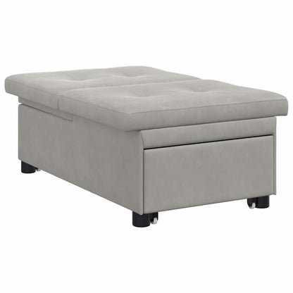 Divano letto con cuscino Grigio chiaro 67 x 194 x 82 cm