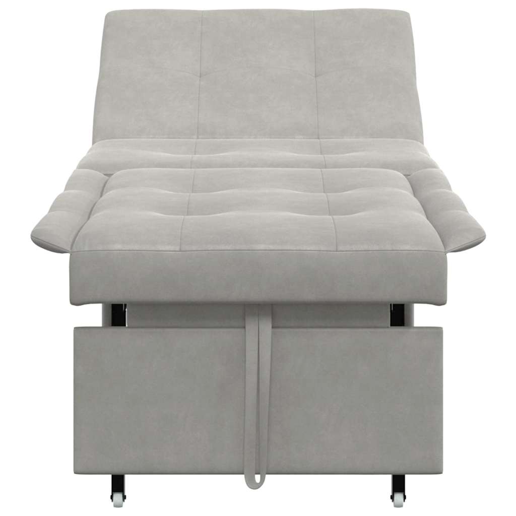 Divano letto con cuscino Grigio chiaro 67 x 194 x 82 cm