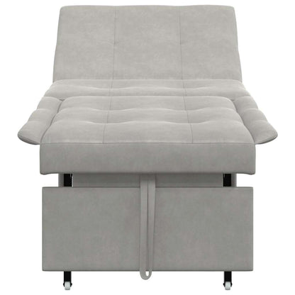 Divano letto con cuscino Grigio chiaro 67 x 194 x 82 cm