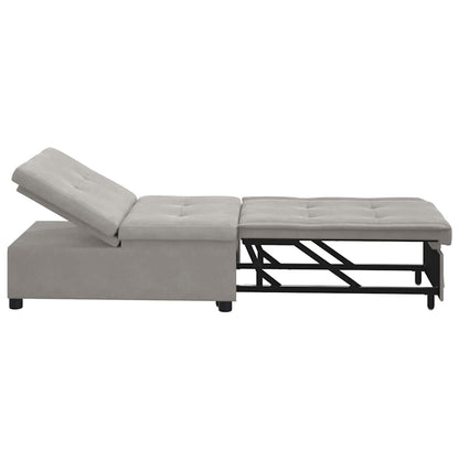 Divano letto con cuscino Grigio chiaro 67 x 194 x 82 cm