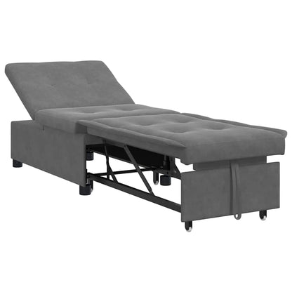 Divano letto Grigio scuro 67 x 194 x 82 cm