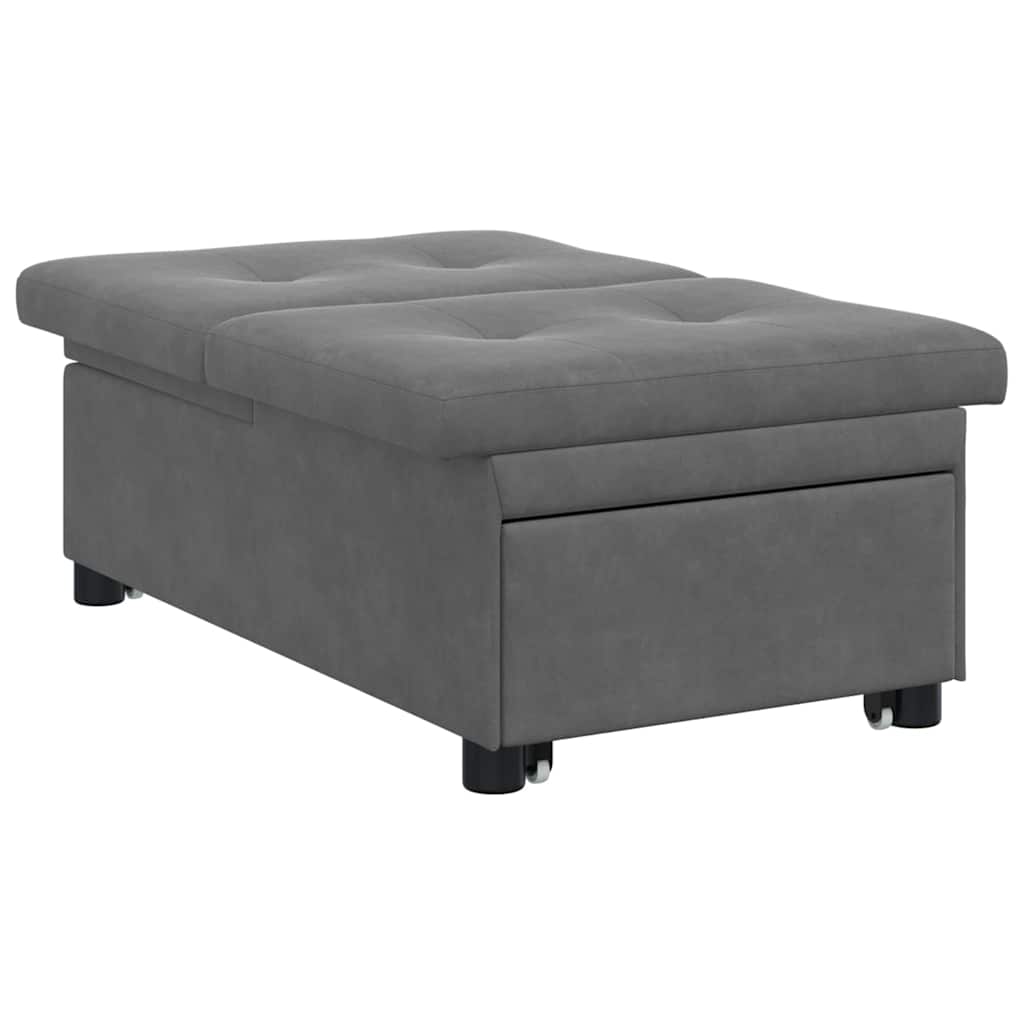 Divano letto Grigio scuro 67 x 194 x 82 cm