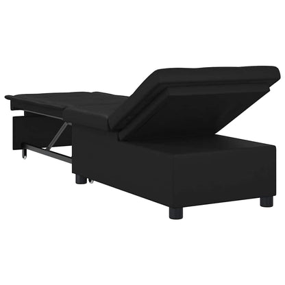 Divano letto con cuscino Nero 67 x 194 x 82 cm Legno compensato