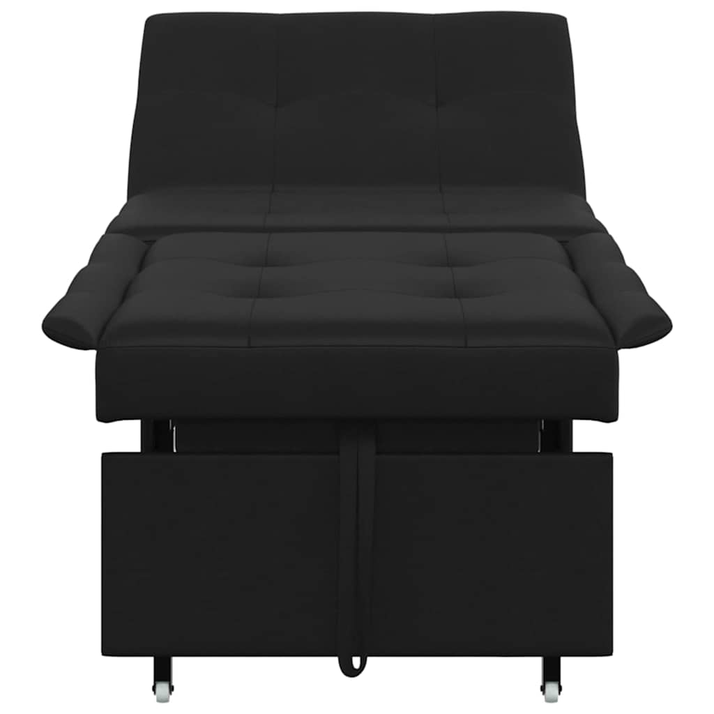Divano letto con cuscino Nero 67 x 194 x 82 cm Legno compensato