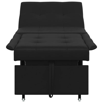 Divano letto con cuscino Nero 67 x 194 x 82 cm Legno compensato