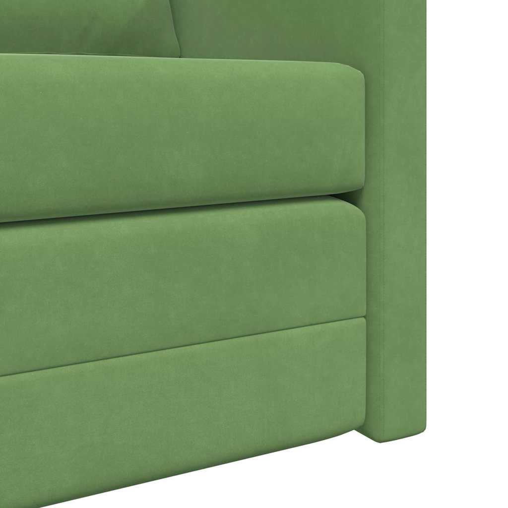 Divano Letto con cuscino Verde chiaro 122 x 70 x 60 cm Velluto - homemem39