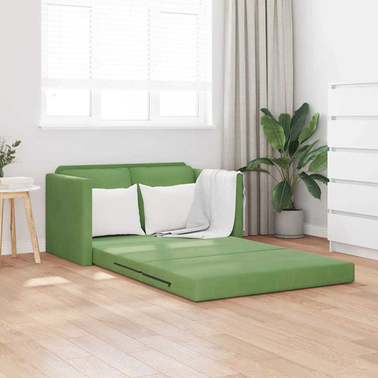 Divano Letto con cuscino Verde chiaro 122 x 70 x 60 cm Velluto - homemem39