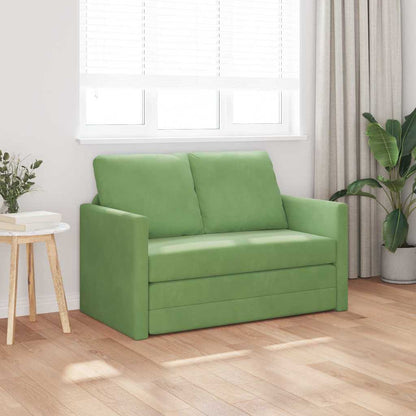 Divano Letto con cuscino Verde chiaro 122 x 70 x 60 cm Velluto - homemem39