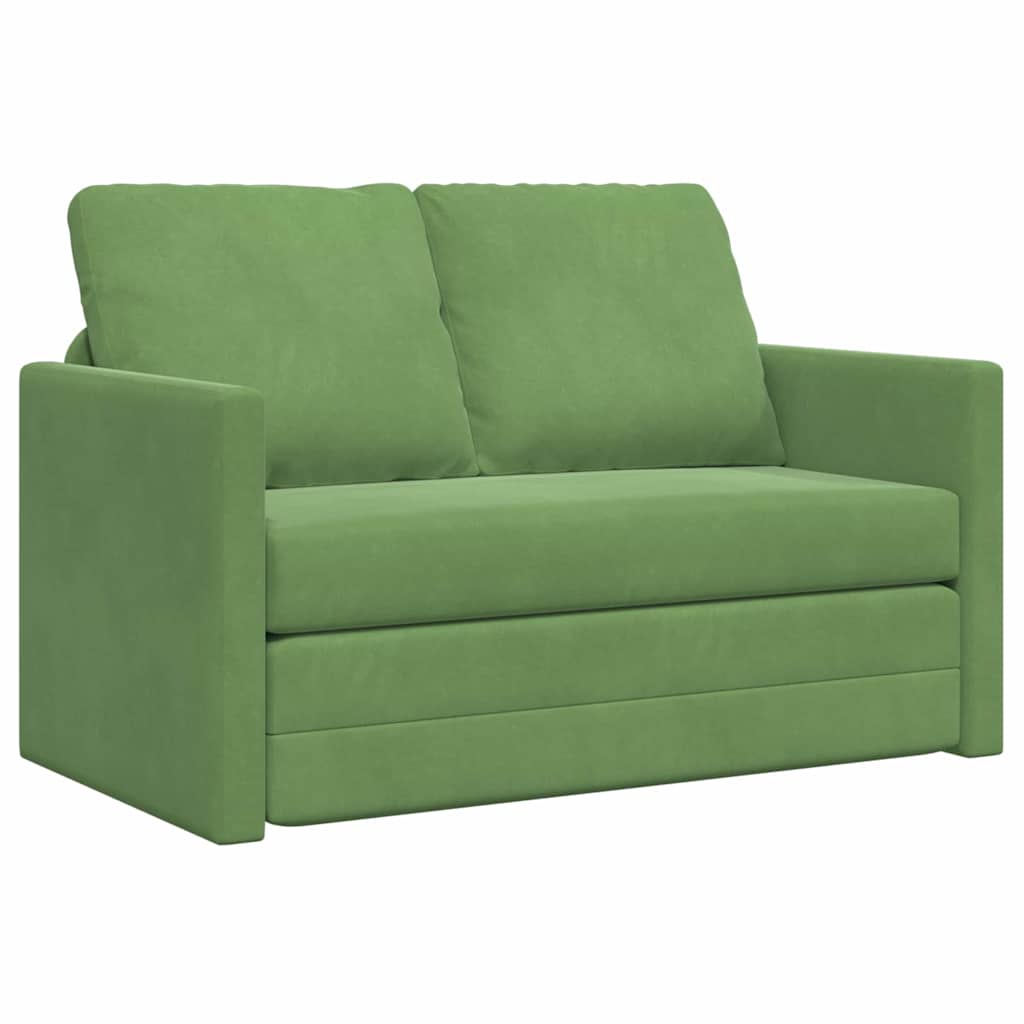 Divano Letto con cuscino Verde chiaro 122 x 70 x 60 cm Velluto - homemem39
