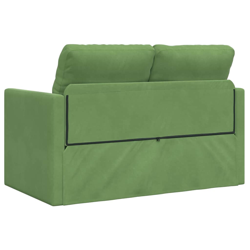 Divano Letto con cuscino Verde chiaro 122 x 70 x 60 cm Velluto - homemem39