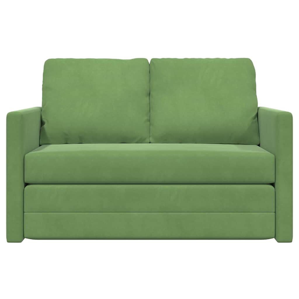 Divano Letto con cuscino Verde chiaro 122 x 70 x 60 cm Velluto - homemem39
