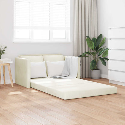 Divano letto 122cm Crema Velluto