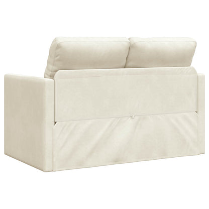 Divano letto 122cm Crema Velluto