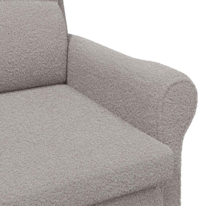 poltrona Grigio chiaro Tessuto Sherpa morbido