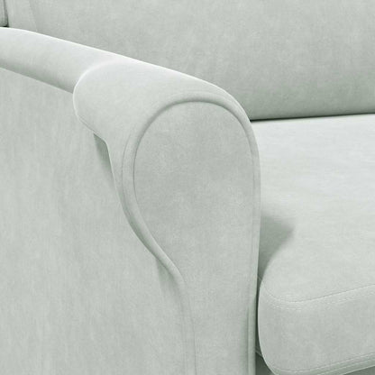 poltrona Grigio chiaro 76 x 94 x 102 cm Velluto