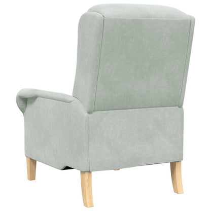 poltrona Grigio chiaro 76 x 94 x 102 cm Velluto