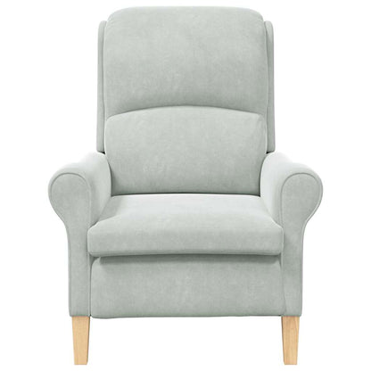 poltrona Grigio chiaro 76 x 94 x 102 cm Velluto