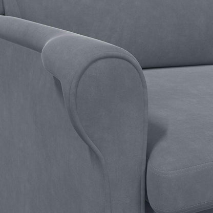 poltrona Grigio scuro 76 x 94 x 102 cm Velluto