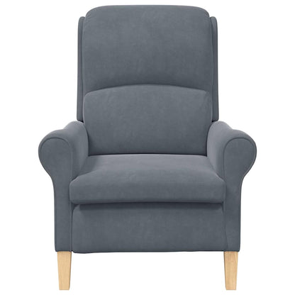 poltrona Grigio scuro 76 x 94 x 102 cm Velluto
