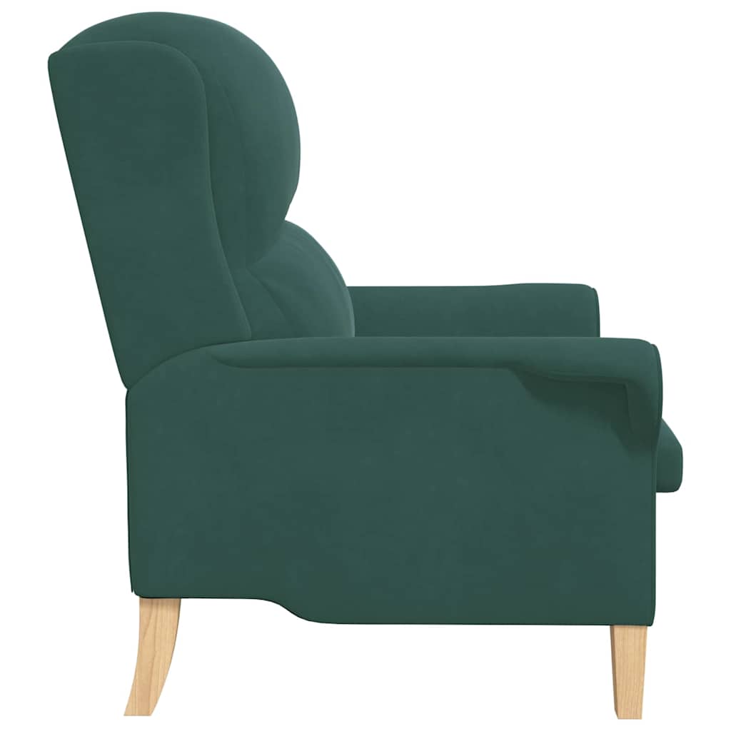 poltrona Verde scuro 76 x 94 x 102 cm Velluto