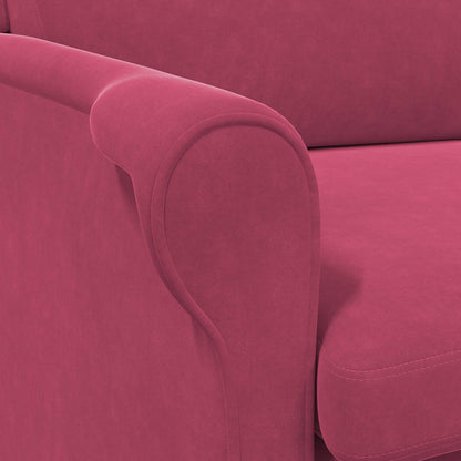 poltrona Rosso vino 76 x 94 x 102 cm Velluto