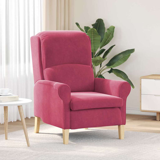 poltrona Rosso vino 76 x 94 x 102 cm Velluto