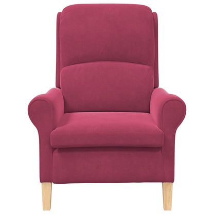 poltrona Rosso vino 76 x 94 x 102 cm Velluto