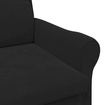 poltrona Nero 76 x 94 x 102 cm Velluto