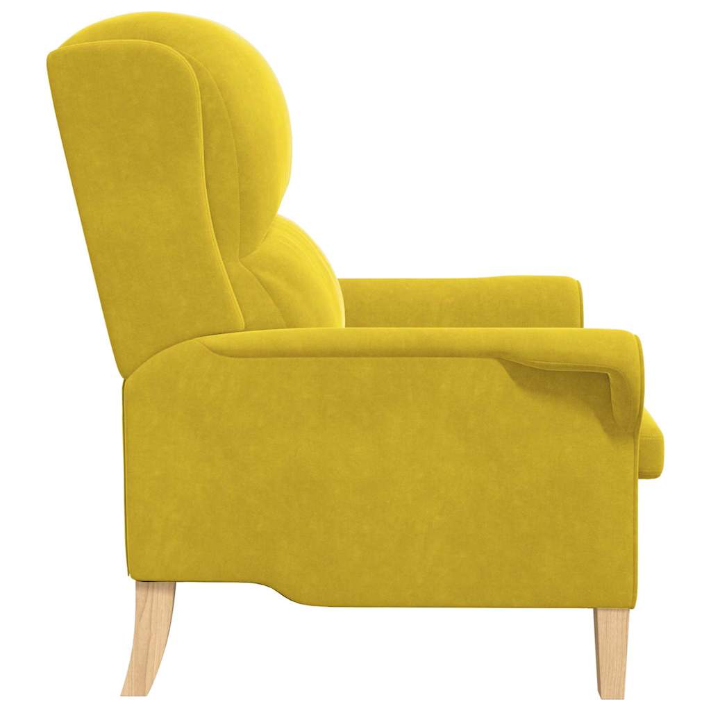 poltrona Giallo 76 x 94 x 102 cm Velluto