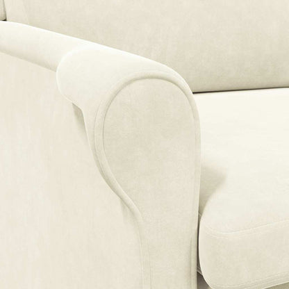 poltrona Crema 76 x 94 x 102 cm Velluto